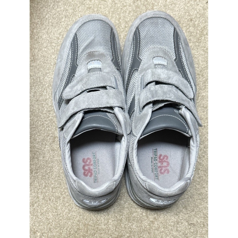 SAS JV Mesh Walking Shoes Sneakers Mens Size 14 W Gray Suede Tripad Comfort - Picture 5 of 12